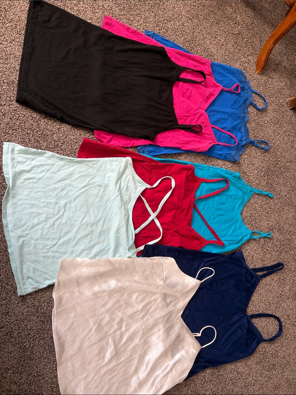 Women's Solid Color Lightweight Camisole Tank Top -  8 Pack